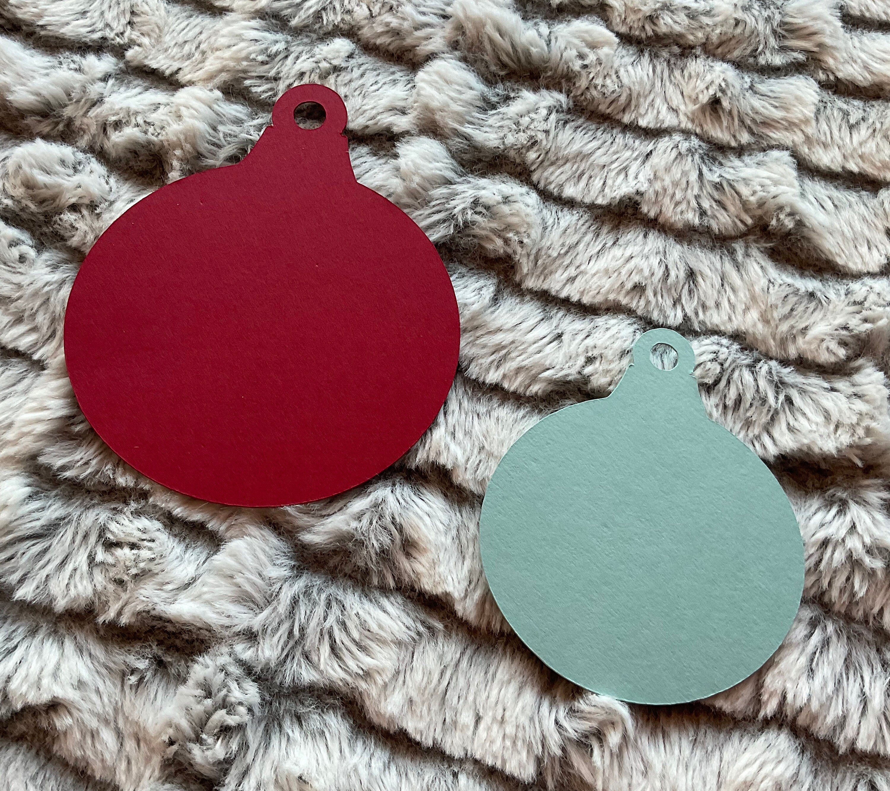 Christmas Ornament Paper Cut Outs Set of 24 Bulletin Board Die Cuts on Card Stock Etsy