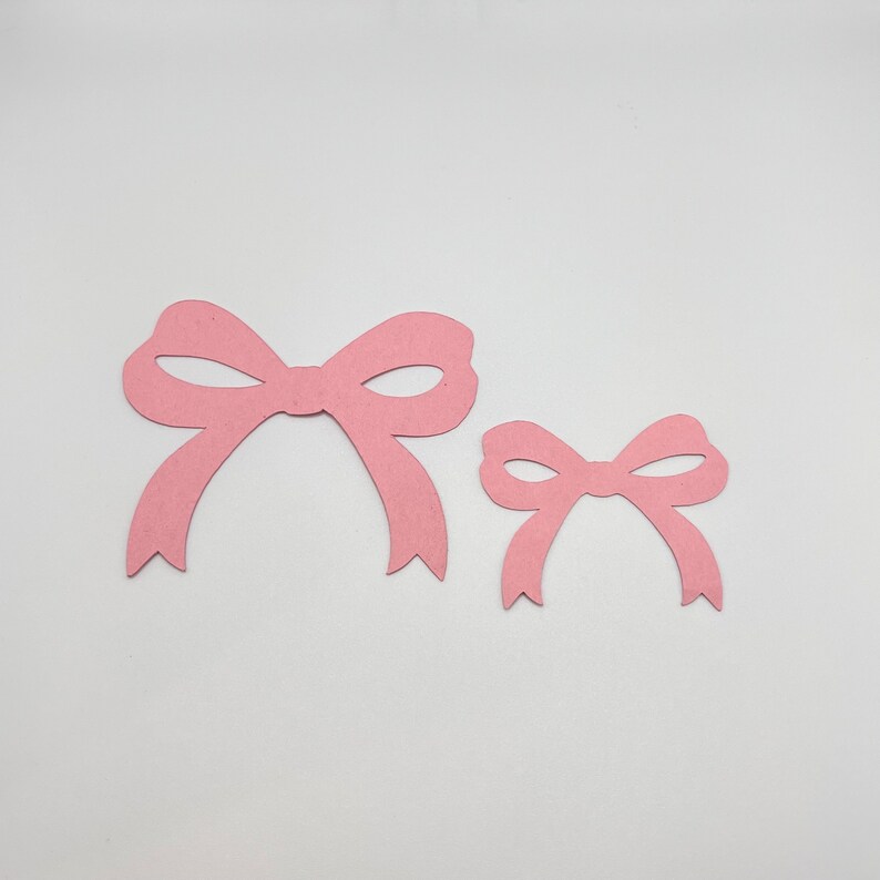 Die Cut Bows Set of 24 Pieces // Bow Stock Cut Out Available in