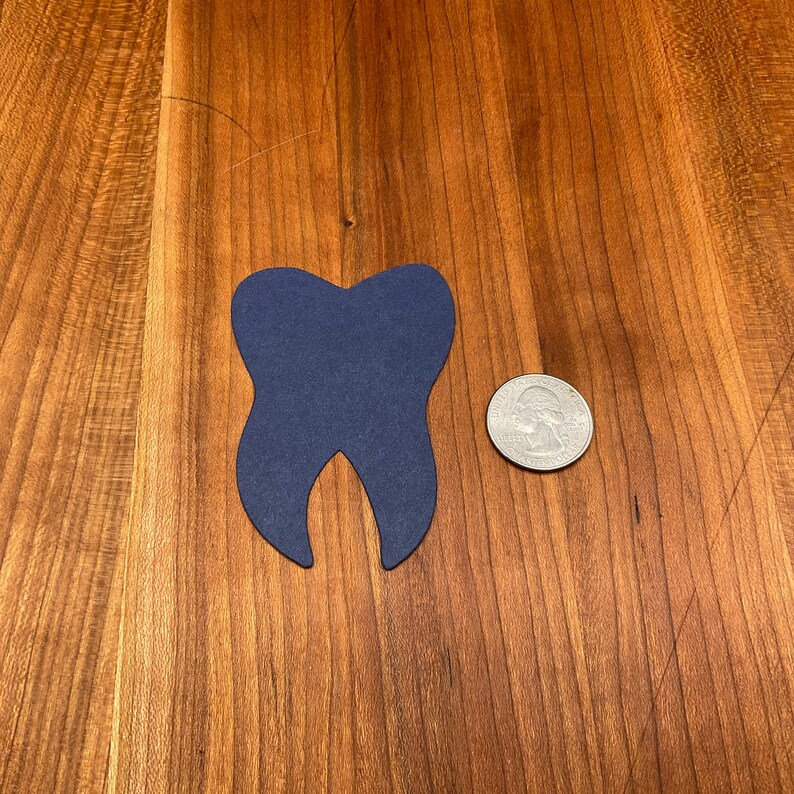 Tooth Die Cut Set of 24 // Paper Card Stock Tooth Cut Out // Multiple