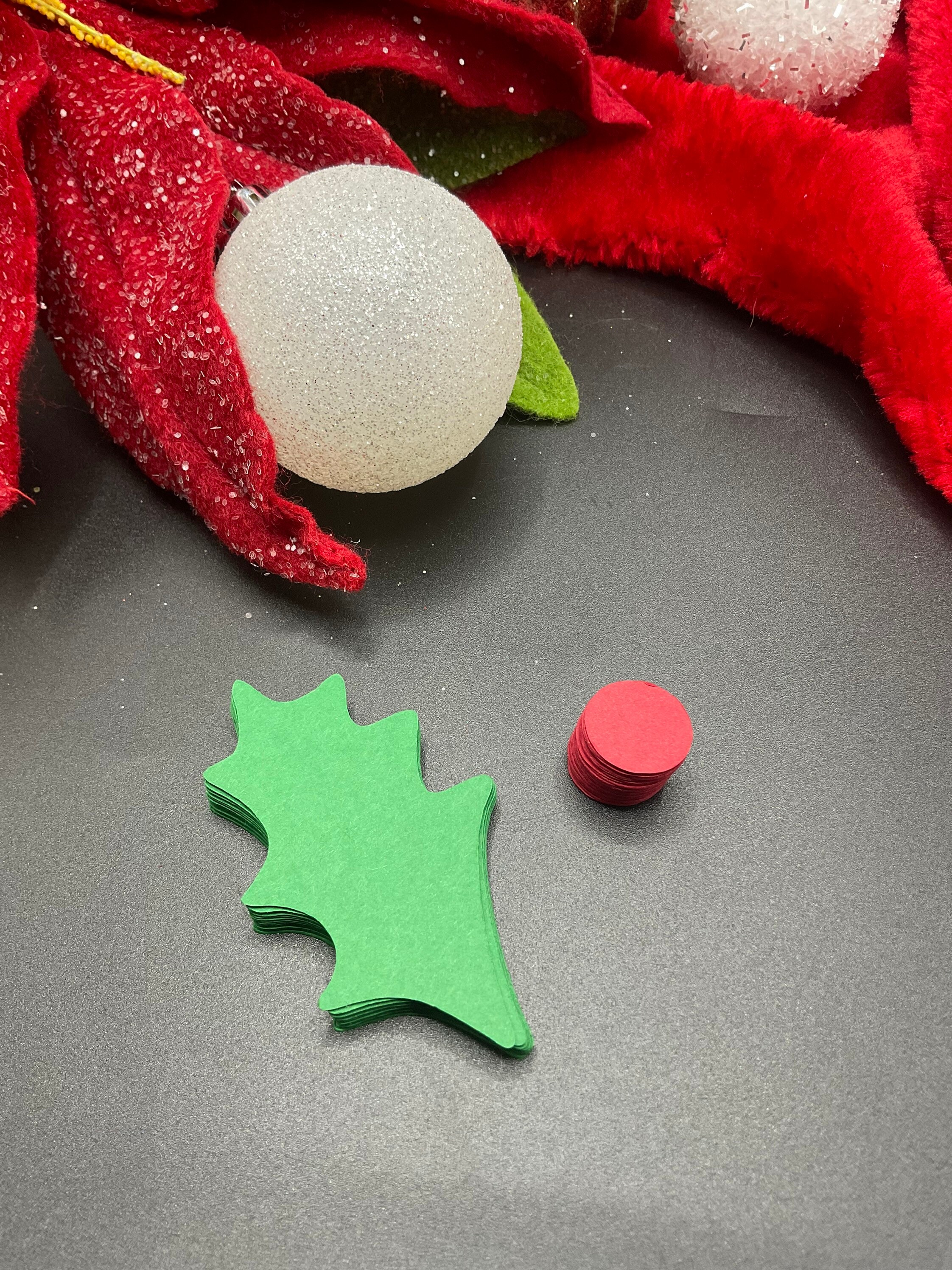 Holly Berries Paper Cut Outs 60 Pieces Bulletin Board Die Cuts Etsy