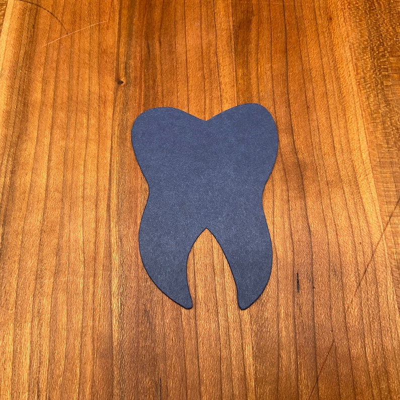 Tooth Die Cut Set of 24 // Paper Card Stock Tooth Cut Out // Multiple