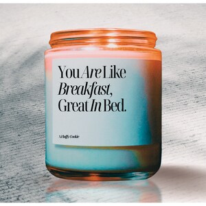 You Are Breakfast, Naughty Valentines Day Candle, Naughty Valentines Day Gift For Him, Anniversary Gift, Naughty Birthday Gift Boyfriend