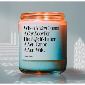 New Car or New Wife Soy Candle, Bridal Shower Candle, Gift For Bride, Engagement Gift, Wedding Gift, Funny Candle, Best Friend Gift