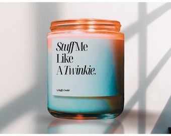 Stuff Me Like Twinkie, Niegrzeczna świeca walentynkowa, Niegrzeczny prezent walentynkowy dla niego, Prezent rocznicowy, Niegrzeczny prezent urodzinowy dla chłopaka