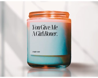 Ragazza Boner, Candela di San Valentino impertinente, Regalo di San Valentino impertinente per lui, Regalo di anniversario, Regalo di compleanno impertinente Fidanzato