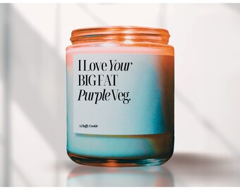 Love Dat Eggplant, Naughty Valentines Day Candle, Naughty Valentines Day Gift For Him, Anniversary Gift, Naughty Birthday Gift Boyfriend