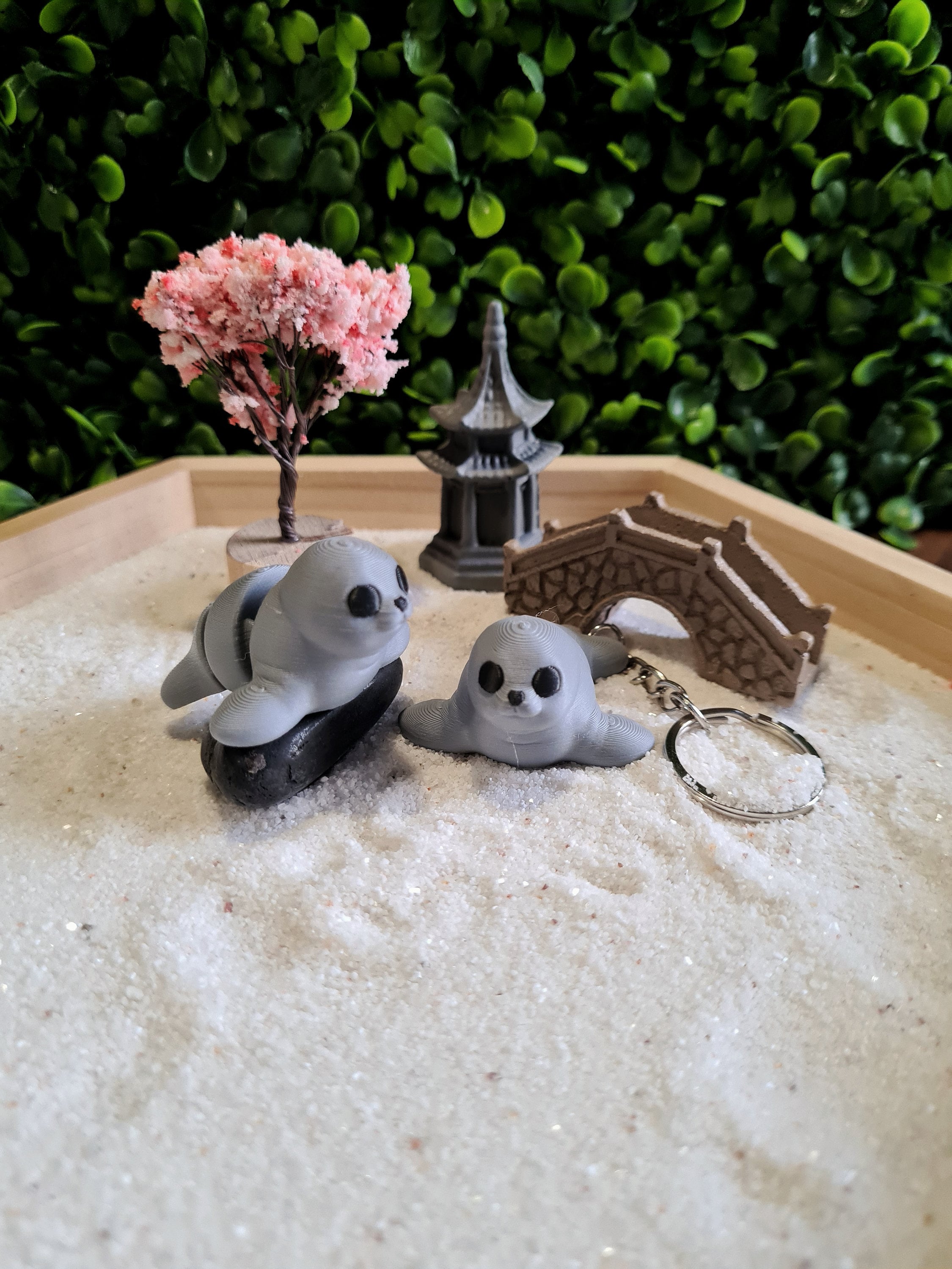 Seal Keychain, Cute Silly Seal Charm, Cute Baby Seal Keychain, 3D Seal Keyring, Flexible Seal Keychain