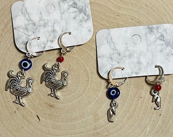 Evil Eye Protection Malocchio Ward Earrings