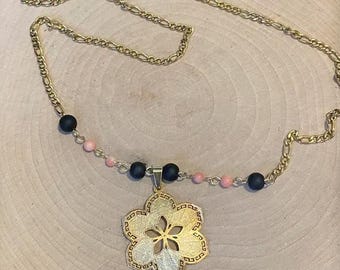 Aphrodite 'Plucked Too Soon' Stainless Steel Necklace