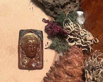 2" Persephone Talisman (Handmade with Natural Metals)