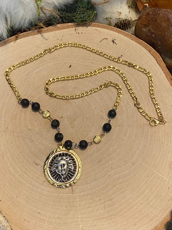 Medusa Gorgon Protective Amulet Necklace