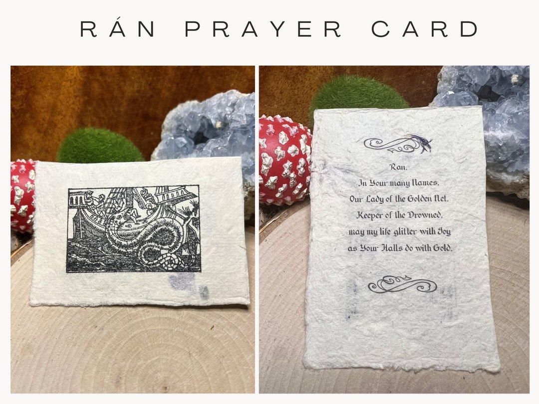 Goddess Ran Designs Norse Goddess Rán Prayer Card - Etsy