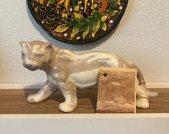Mt. St. Helens Ashware Panther Dionysus Altar Decor Vintage
