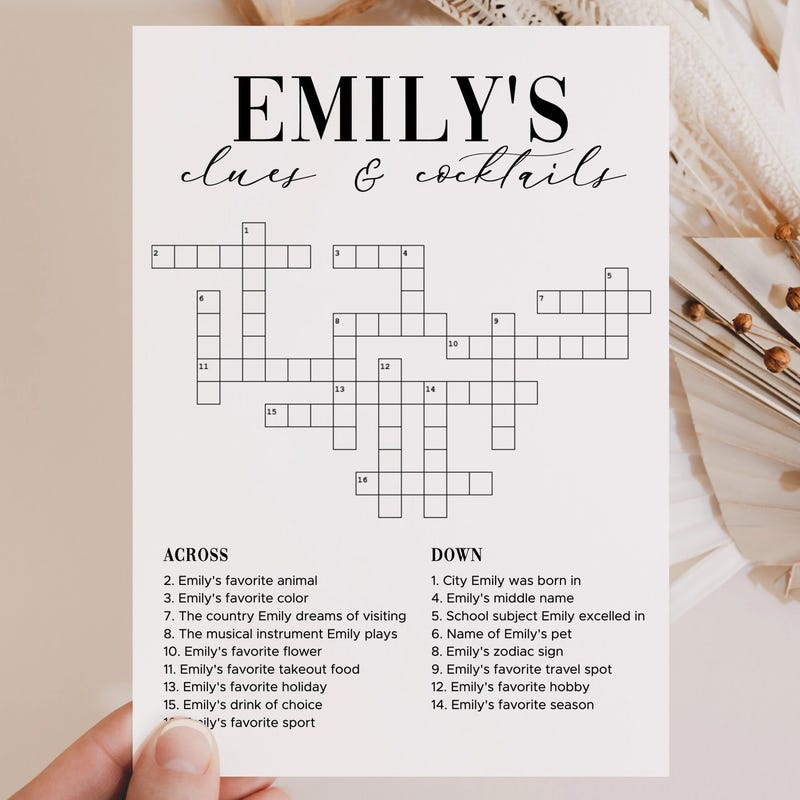 Puzzle Makers Crossword Etsy