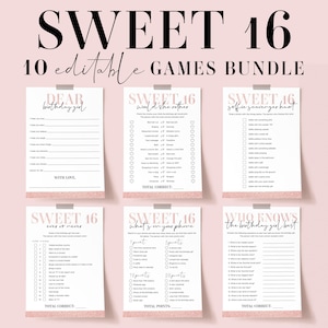 Paquete de juegos imprimibles para 16 años, paquete de actividades para celebrar los 16 años, ideas editables para fiestas de cumpleaños para ella, ¿Qué preferiría? SS2
