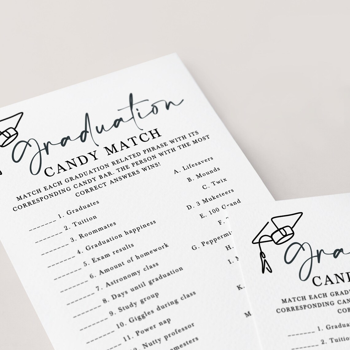 Modern Graduation Party Games Printable 2024 Grad Party Game Bundle ...