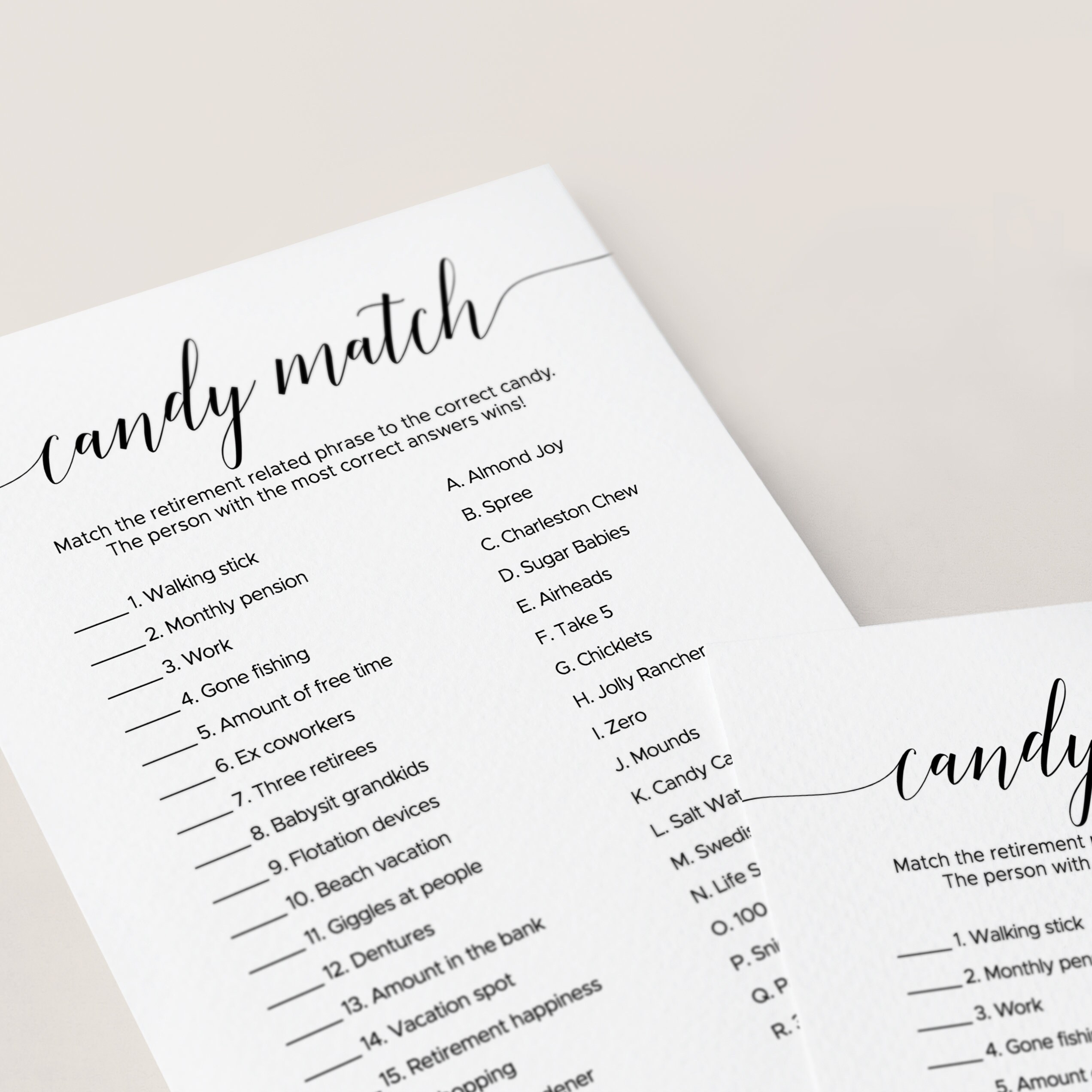 Retirement Party Games Printable Retirement Party Activities for ...