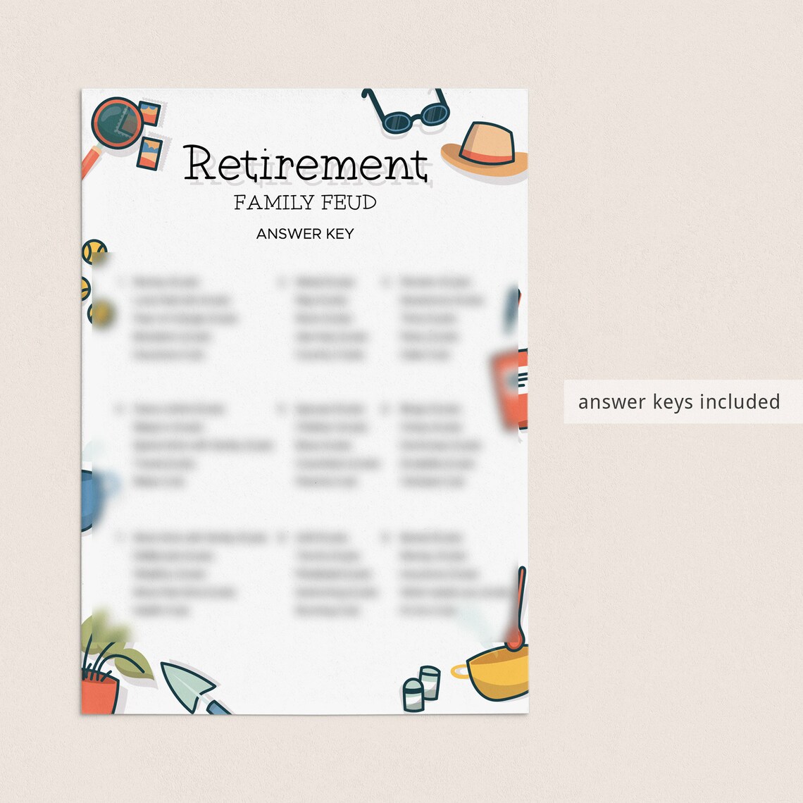 Retirement Party Games for Colleagues Office Party Activity - Etsy