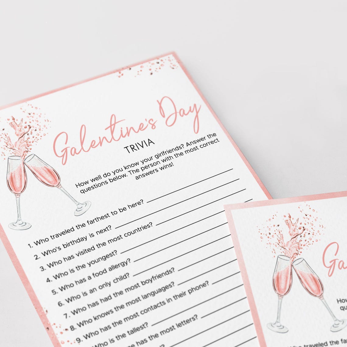 Galentines Day Games Bundle Printable Drink If Galentine's Day Party ...