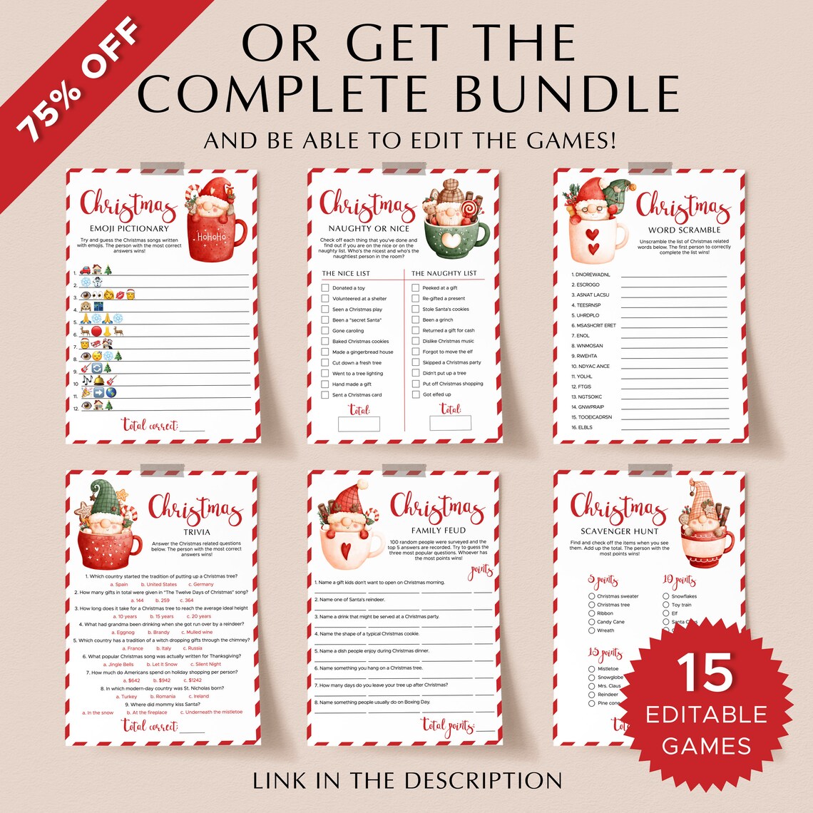 Christmas Left and Right Game Printable Funny Holiday Activity Ideas ...