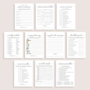 Retirement Party Games Printable Retirement Party Activities for ...
