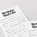 Birthday Mad Libs Printable Modern Birthday Party Games Gender Neutral ...