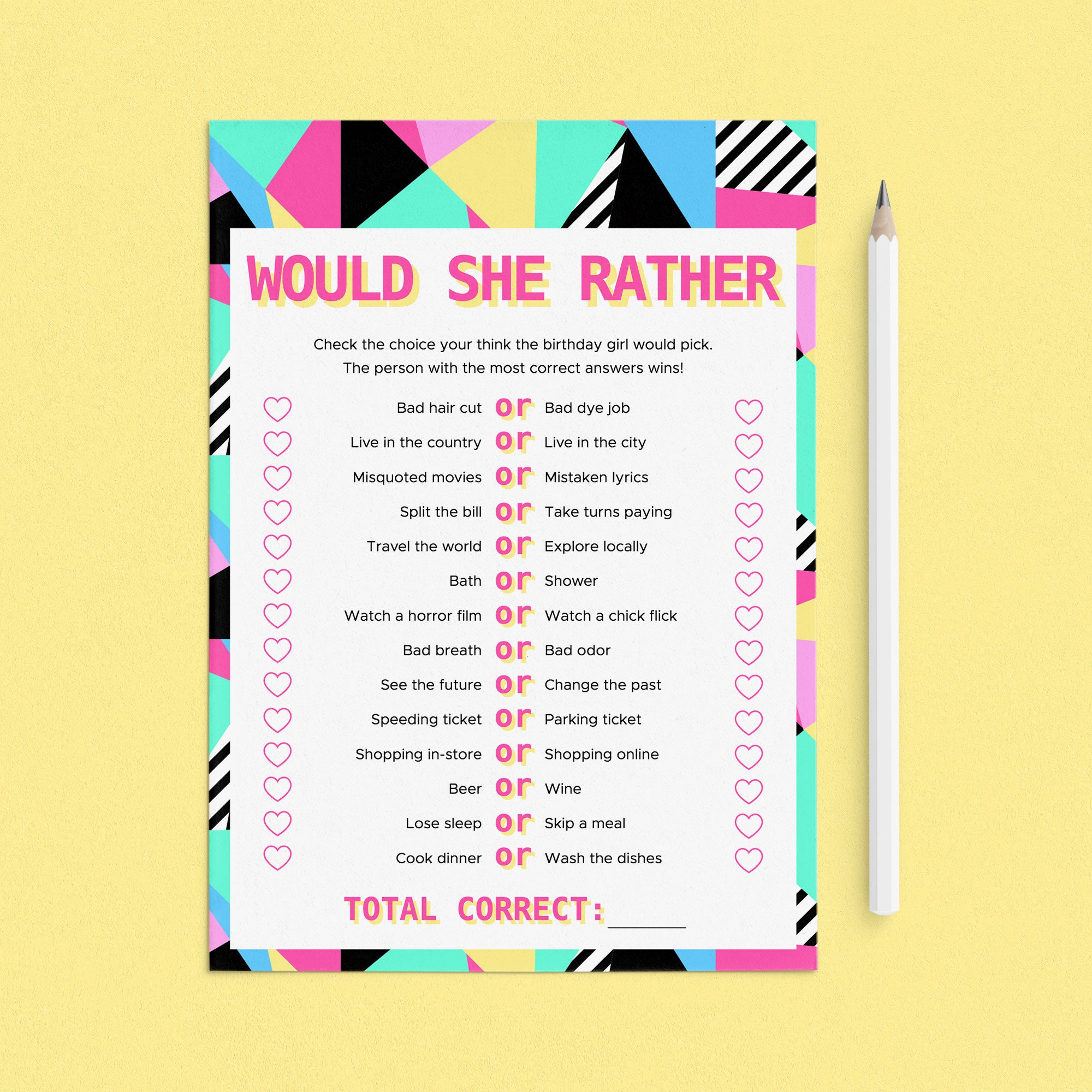 90s Themed Birthday Games Printable Born in 1992 Bday Party Activities ...