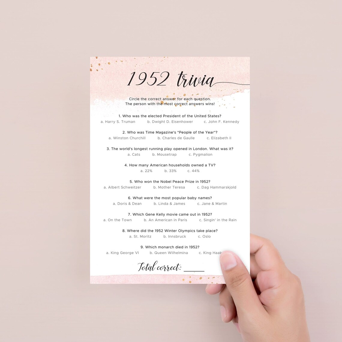 70th Birthday Party Games Bundle Printable Pink and Gold Bday - Etsy