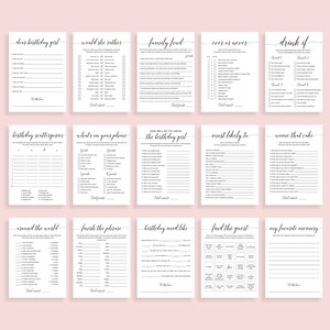 Birthday Games for Her Printable Modern Birthday Party Games for Women ...