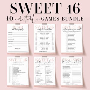 Paquete de juegos imprimibles para 16 años, paquete de actividades para celebrar los 16 años, ideas editables para fiestas de cumpleaños para ella, ¿Qué preferiría SS2?