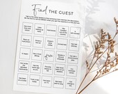 Find the Guest Bingo Printable Fun Birthday Icebreaker Game for Adults Unique Teambuilding Ideas Office Party Bingo Birthday Bingo Group SP2