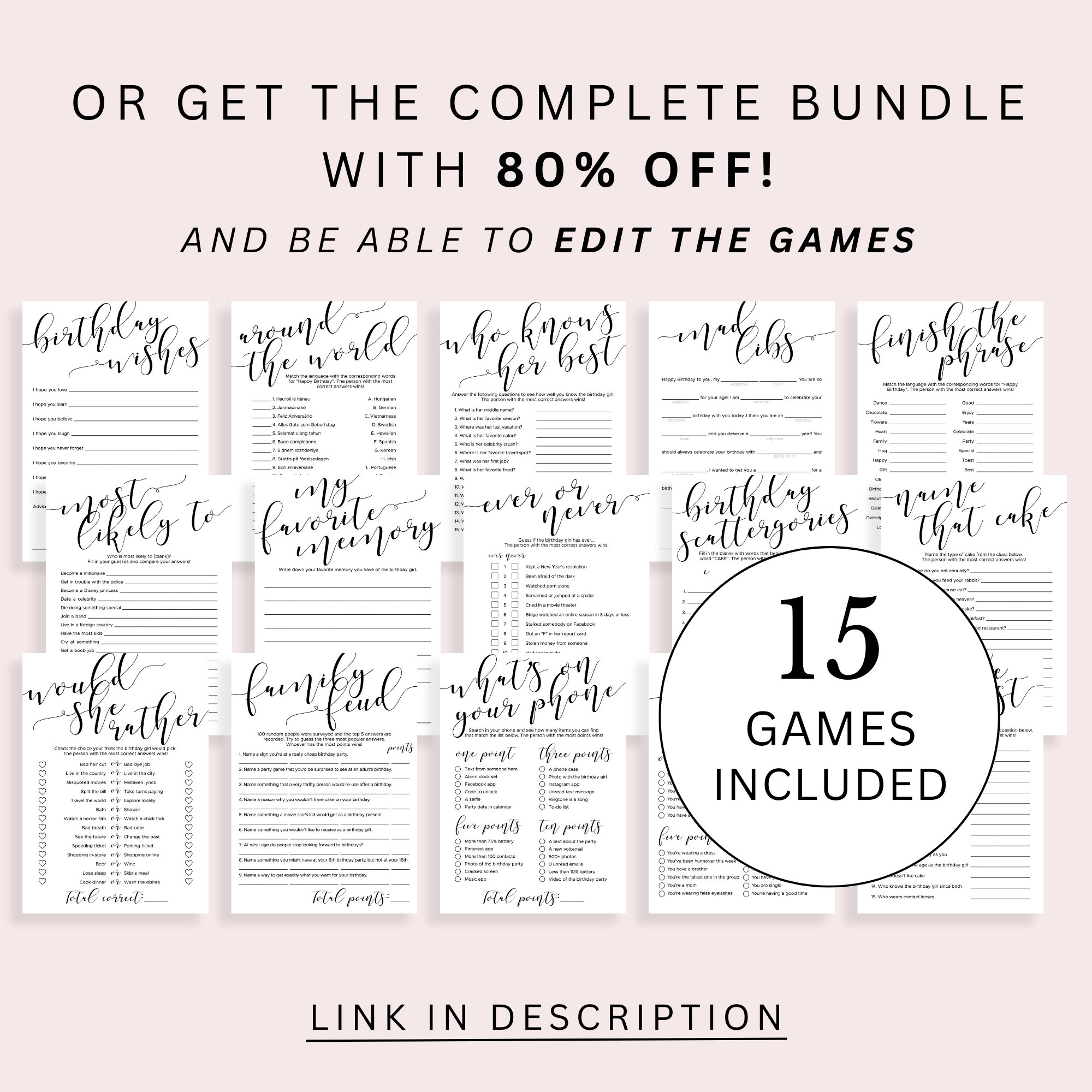 Who Knows the Birthday Girl Best Game Womens Birthday Party Games ...