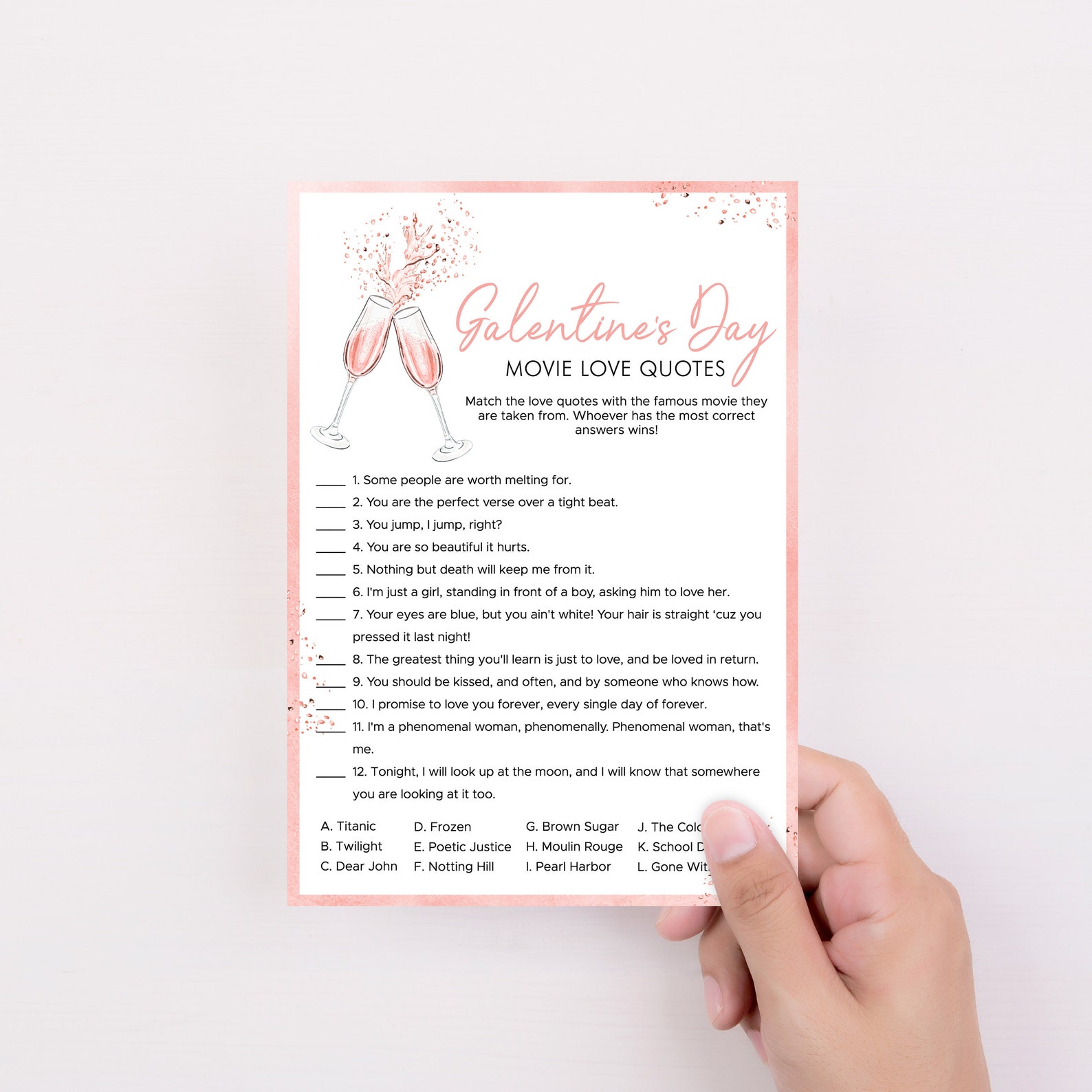 Galentines Day Games Bundle Printable Drink If Galentine's Day Party ...