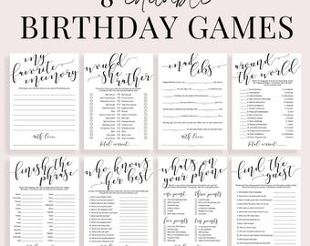 Birthday Games for Her Adult Birthday Party Games Printable Who Knows The Birthday Girl Best Birthday Family Feud Birthday Wishes Cards EL1