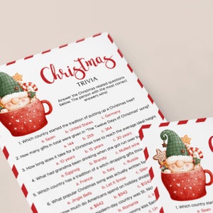 Christmas Trivia Game Printable Holiday Quiz With Fun Facts Questions ...