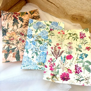 Papier texturé botanique sensoriel | Papier recyclé fait main | Papier altéré | Scrapbooking | Journalisation du courrier indésirable | Fleurs