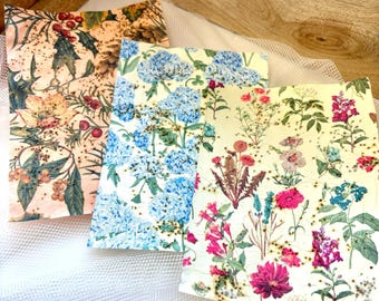 Sensory Botanical Textured Paper | Handmade Recycled Paper | Altered Paper | Scrapbooking | Junk Journaling | Floral
