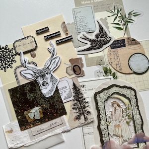 Collagen | Vintage Inspiriert | Mädchen Aufkleber | Brieffreund | Tagebuchseiten | Scrapbooking