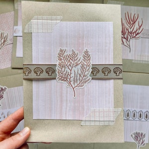 Beachy Mermaid Inspired Paper Bundle | | de l’océan | rose | de corail | de scrapbooking fournitures de journalisation | Éphémère| | d’or découpes | Fabrication de cartes