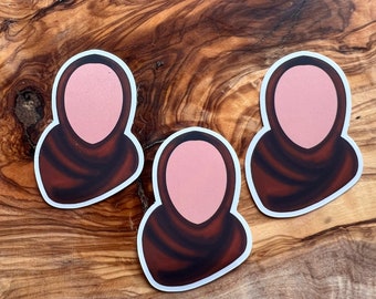 Hijabi sticker pack - laptop, dagboek of waterfles sticker, hijabi vrouwen ondersteuning