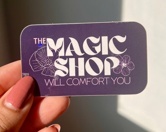 magic shop BTS rounded minimal lyric sticker | bangtan sonyeondan glossy die cut weatherproof sticker (laptop, water bottle)