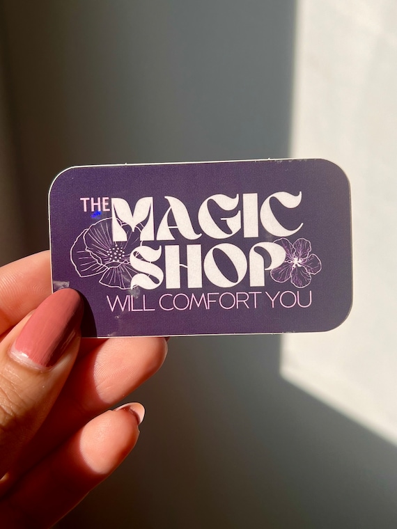 magic shop BTS rounded minimal lyric sticker | bangtan sonyeondan glossy die cut weatherproof sticker (laptop, water bottle)