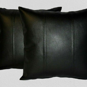 Noor Lambskin Leather Cushion Cover Handmade Square Pillow Cushion ...
