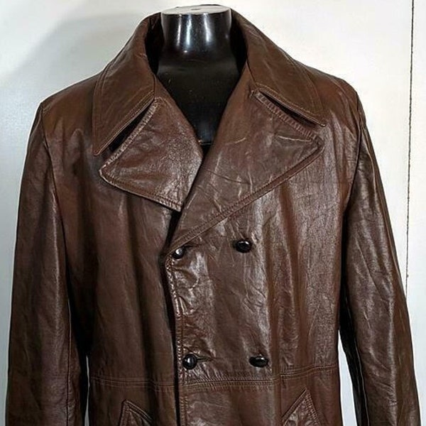 Leather Double Breasted German Jacket - Etsy