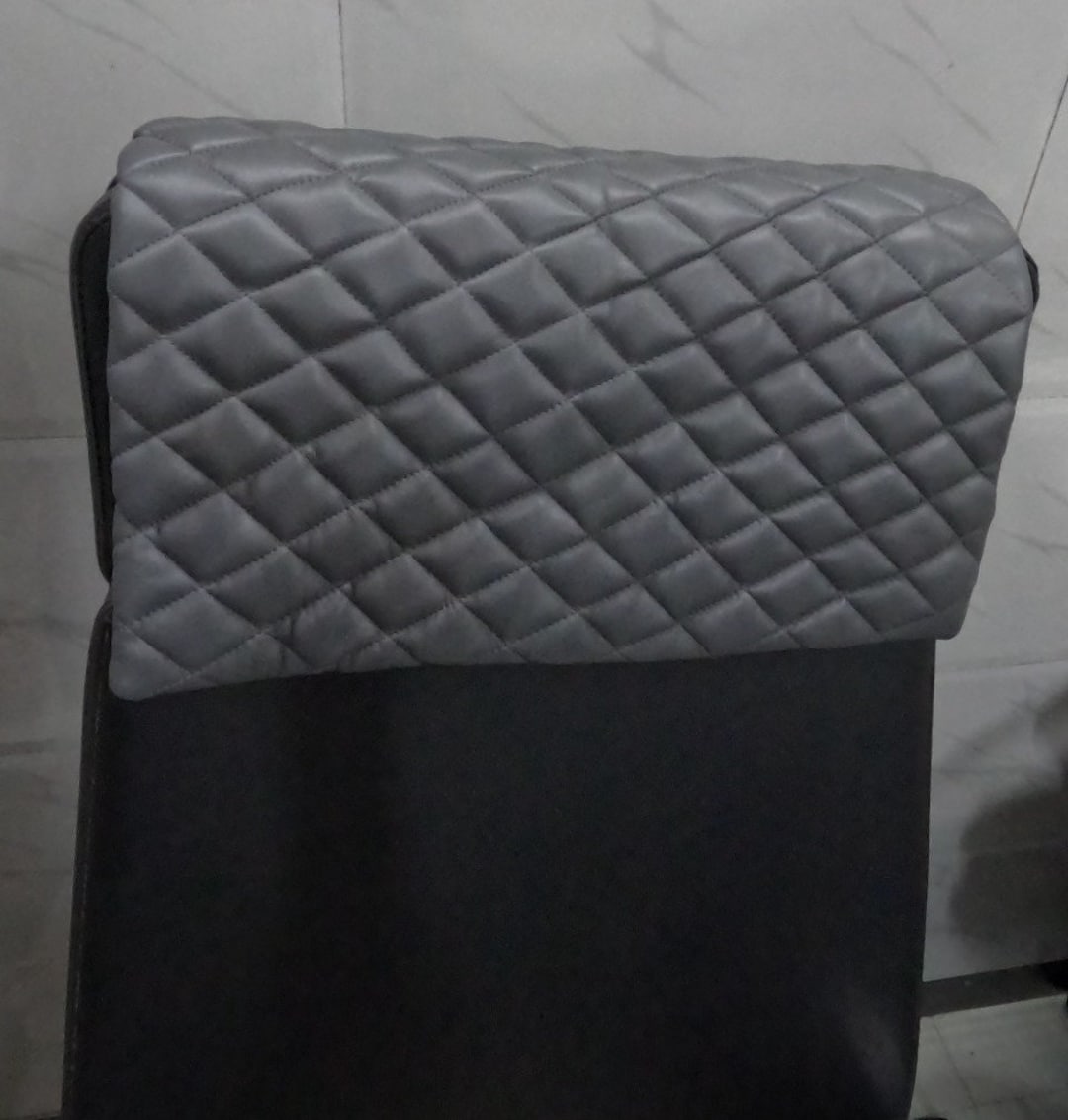 LEATHER HEADREST COVER Leather Quilted Stitch Recliner Chair Headrest