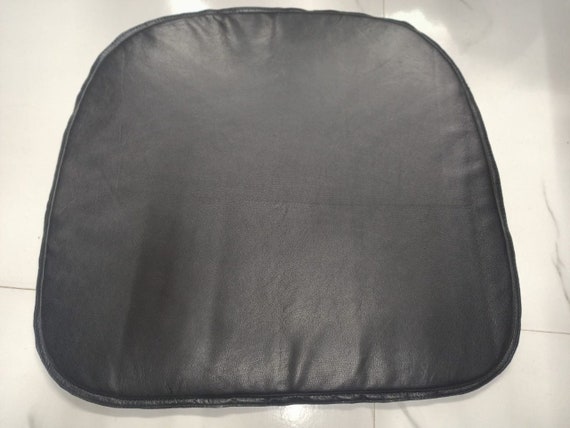 Noor Lambskin Leather BLACK ROUND EDGE Chair Pad dining Seat - Etsy