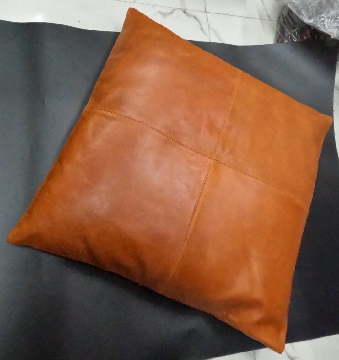 LAMBSKIN Leather Cushion Cover & Pillow Cover Sofa Cushion Etsy
