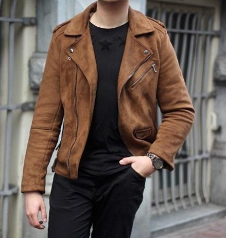 Top 49+ imagen brown suede jacket outfit - Abzlocal.mx