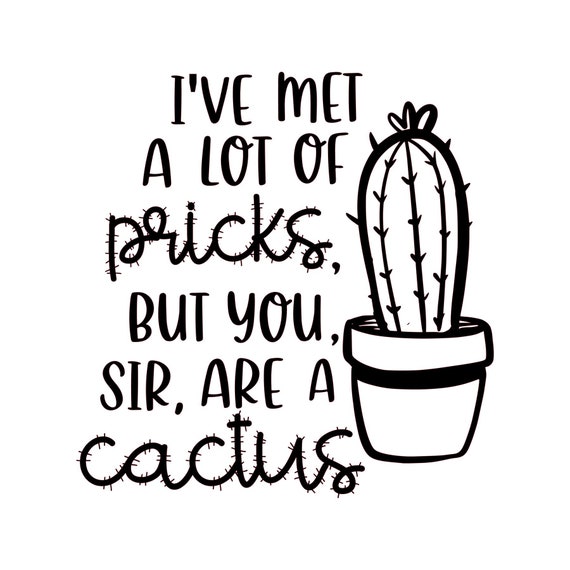 I've Met A Lot of Pricks, but You Sir Are A Cactus *INSTANT I've Met A Lot of Pricks, but You Sir Are A Cactus *INSTANT