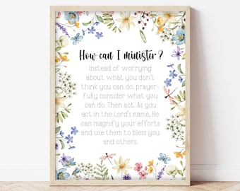Frauenhilfsvereinigung, Dienst, Besuchslehre, Lds druckbare, Lds Kunst, Lds Wanddekor